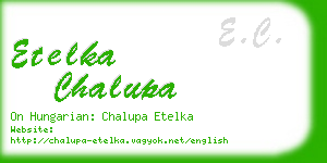etelka chalupa business card